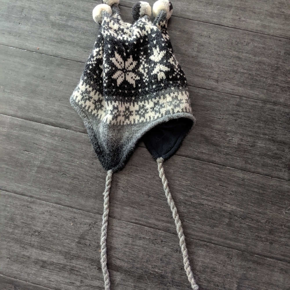 Real wool hat kids 5-7
